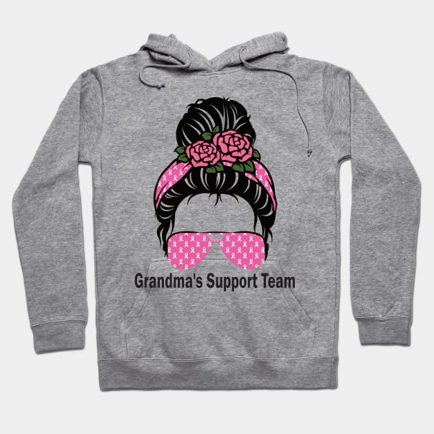 Grandma's support team..breast cancer awareness.. Hoodie by DODG99